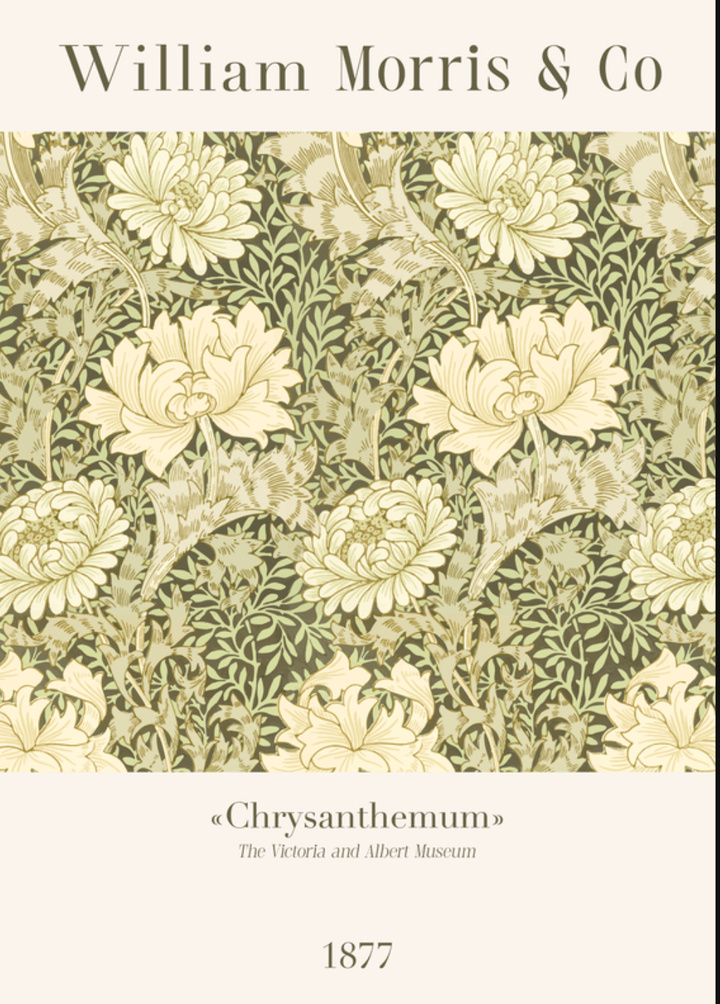 1877 Chrysanthemum by William Morris,frame