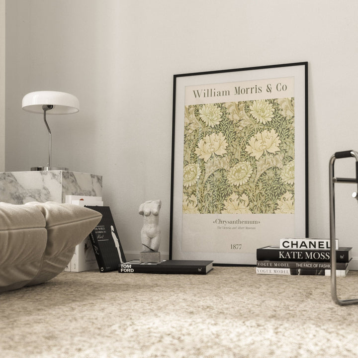 1877 Chrysanthemum by William Morris,livingroom,timber border