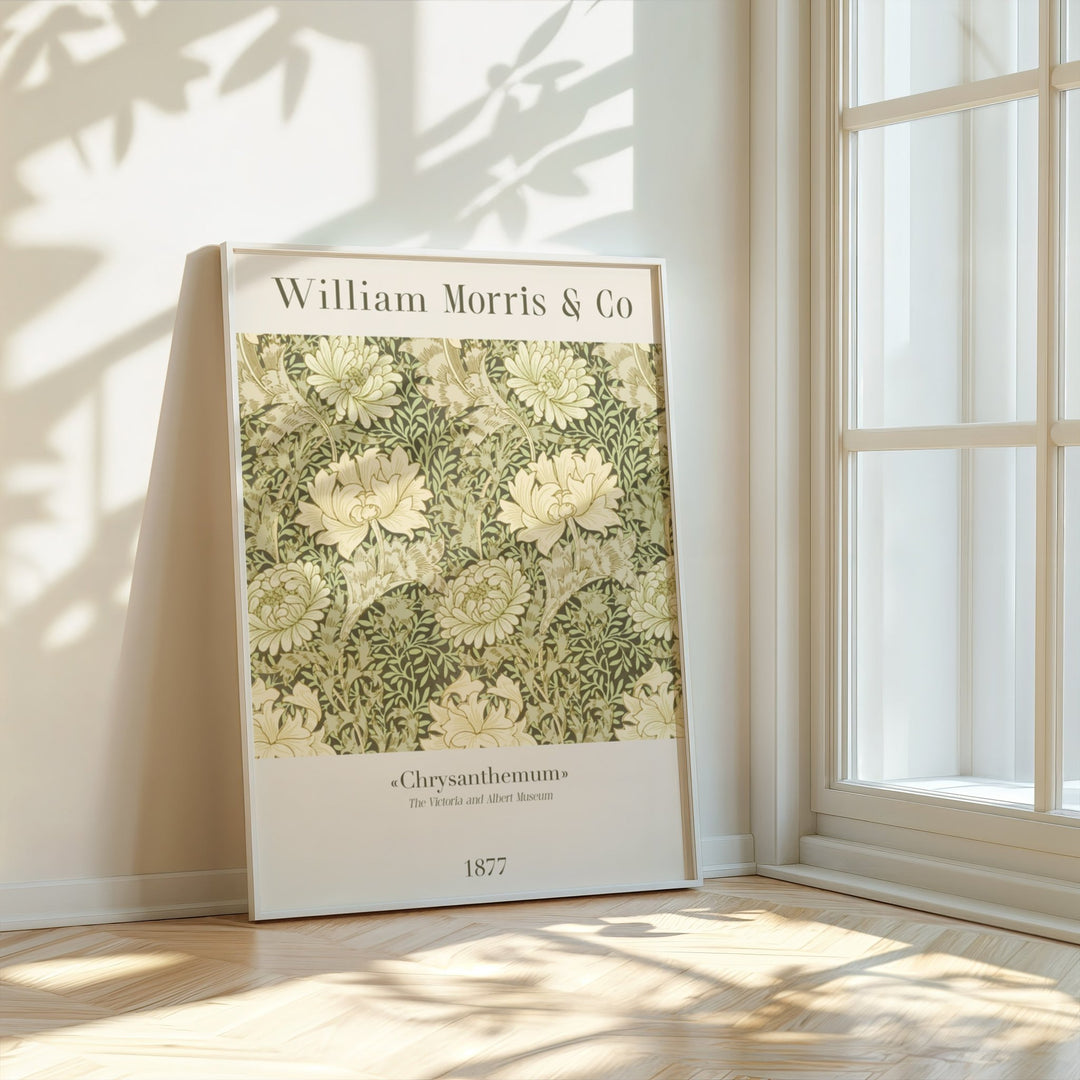 1877 Chrysanthemum by William Morris,livingroom,timber border