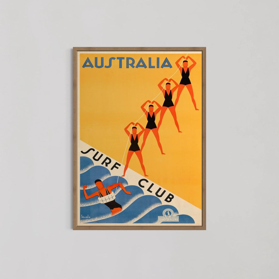 1930 Australia Surf Club Travel Wall Art - Style My Wall