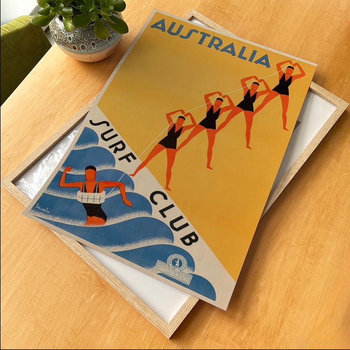 1930 Australia Surf Club Travel Wall Art - Style My Wall