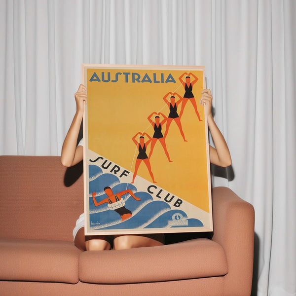 1930 Australia Surf Club Travel Wall Art