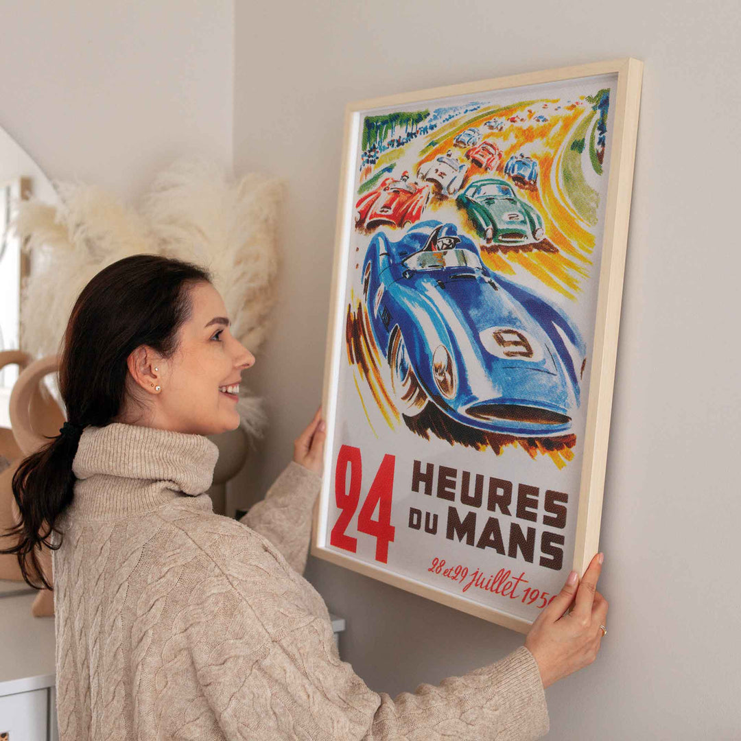 1956 Heures Du Mans Vintage Racing Poster Art - Style My Wall