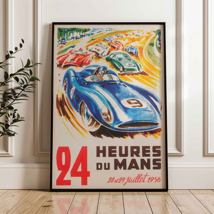 1956 Heures Du Mans Vintage Racing Poster Art - Style My Wall