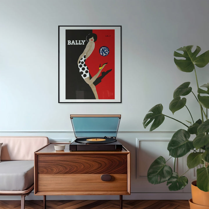 1980 France Bally Vintage Print by Bernard Villemot - Style My Wall