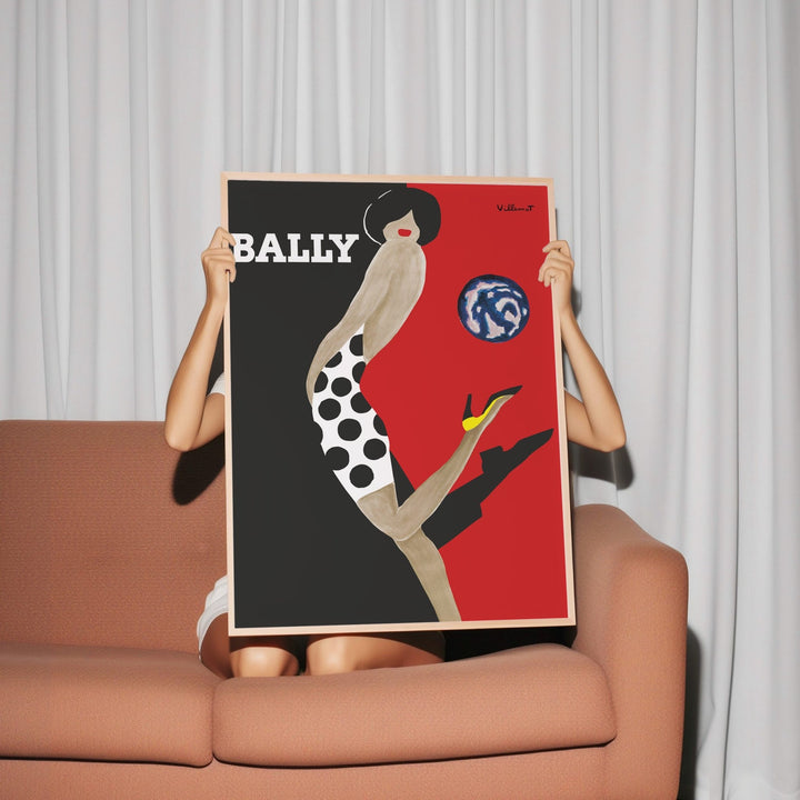 1980 France Bally Vintage Print by Bernard Villemot - Style My Wall