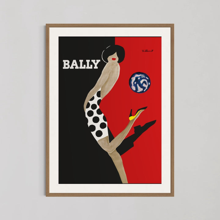 1980 France Bally Vintage Print by Bernard Villemot - Style My Wall