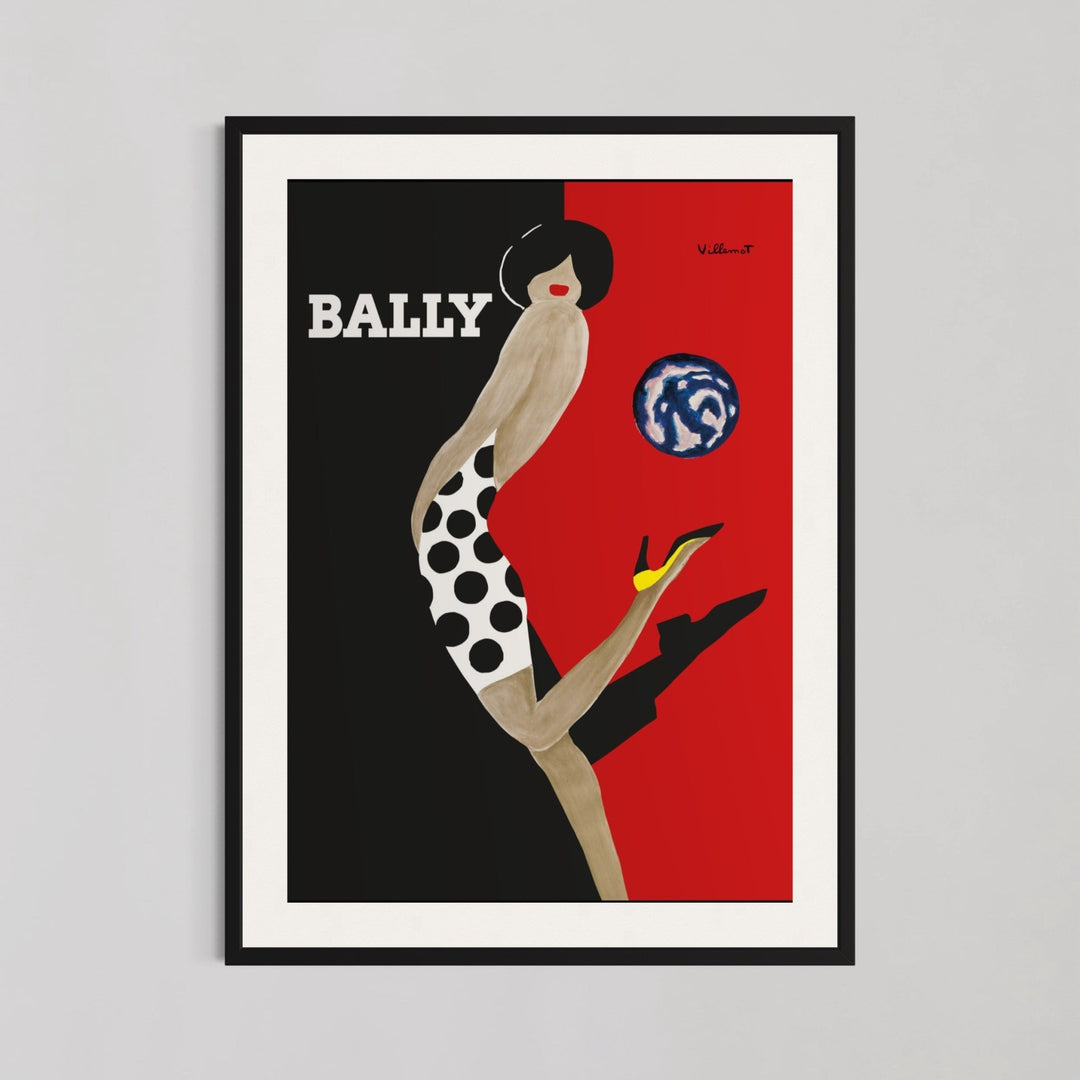 1980 France Bally Vintage Print by Bernard Villemot - Style My Wall