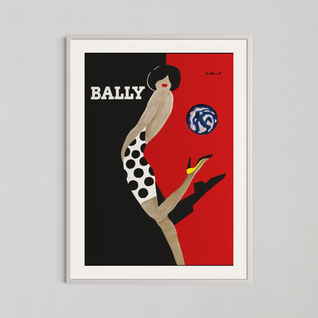 1980 France Bally Vintage Print by Bernard Villemot - Style My Wall