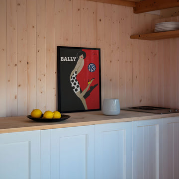 1980 France Bally Vintage Print by Bernard Villemot - Style My Wall
