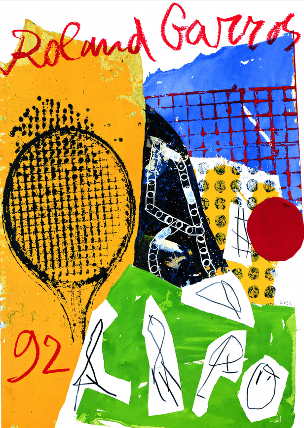 1992 Roland Garros Abstract Print