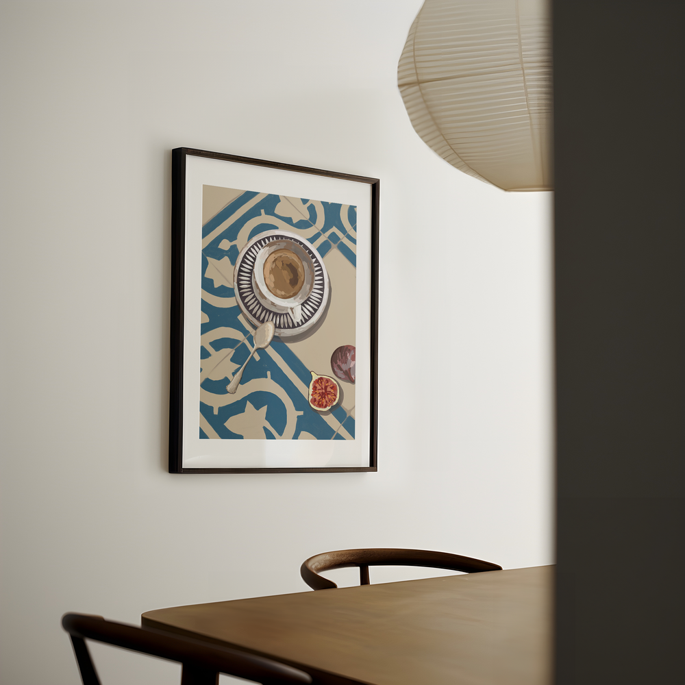 A Coffee Dream Wall Art,gallerywalll,diningroom,timber border