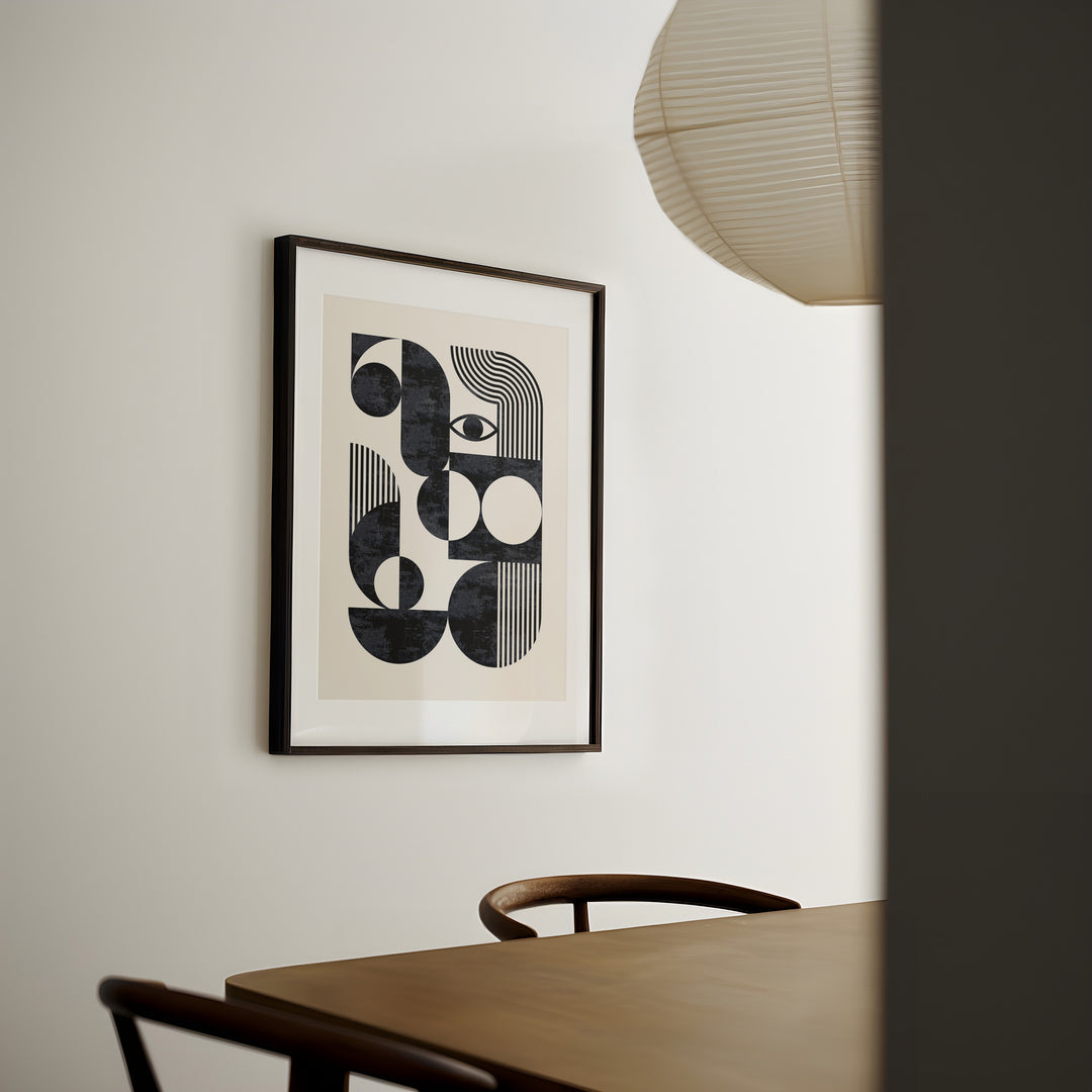 All Seeing Eye Abstract Portrait by Maison,dinning room,black border