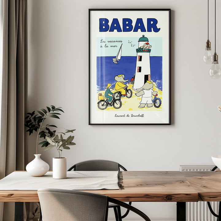 Babar Vacances Light House,study,kitchen,timber border