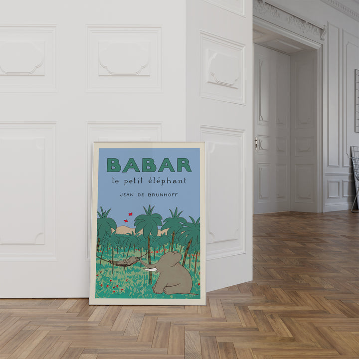 Babar Nature in Blue,fun,home,hallway,timber border