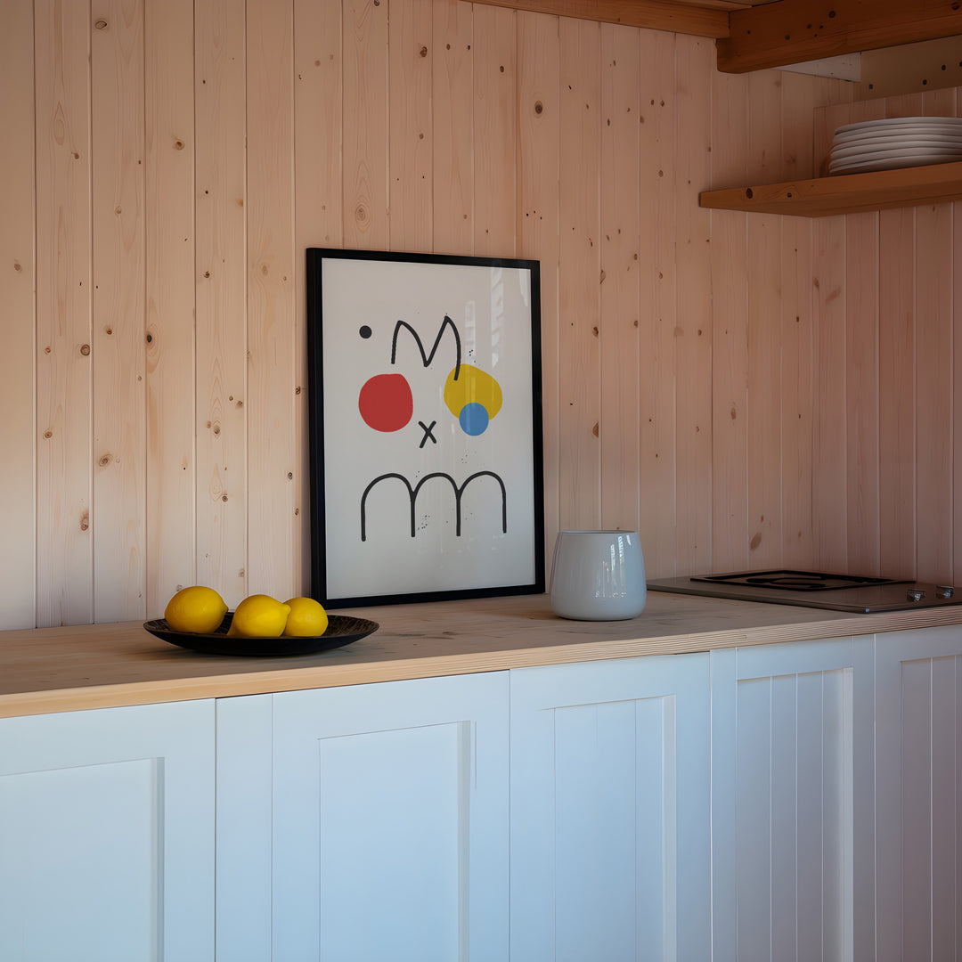 Abstract Wall Art,kitchen,timber border