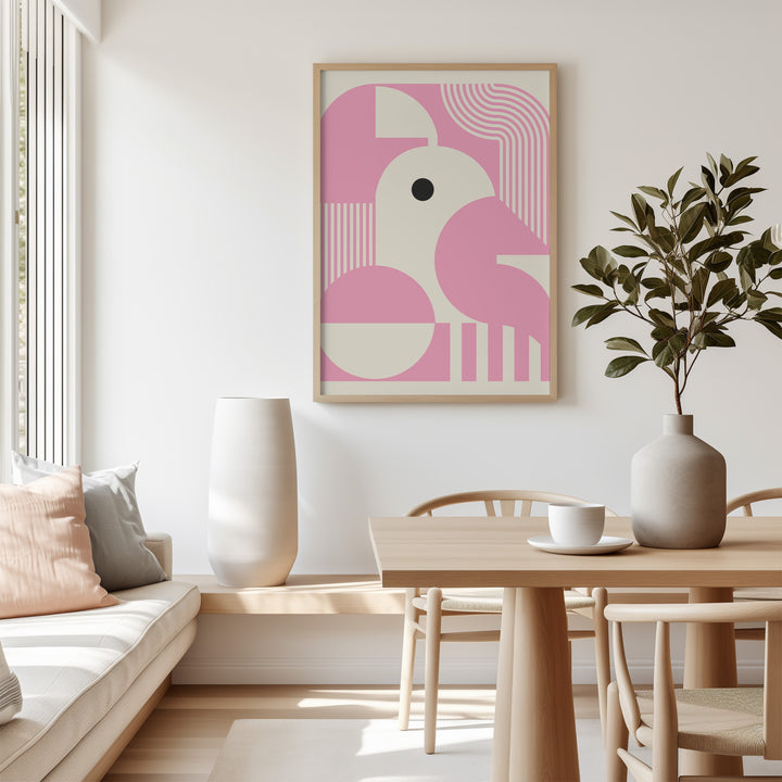 Pink Maze Landscape Abstract by Maison Bootsy,livingroom,diningroom,timber border