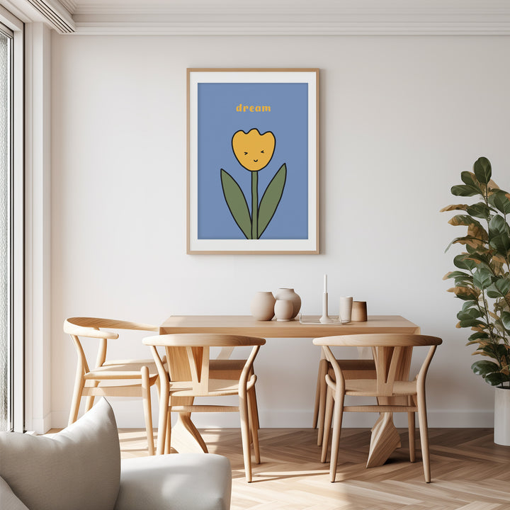 Dream cute flower by Lucia Sankovic,livingroom,study,timber border.