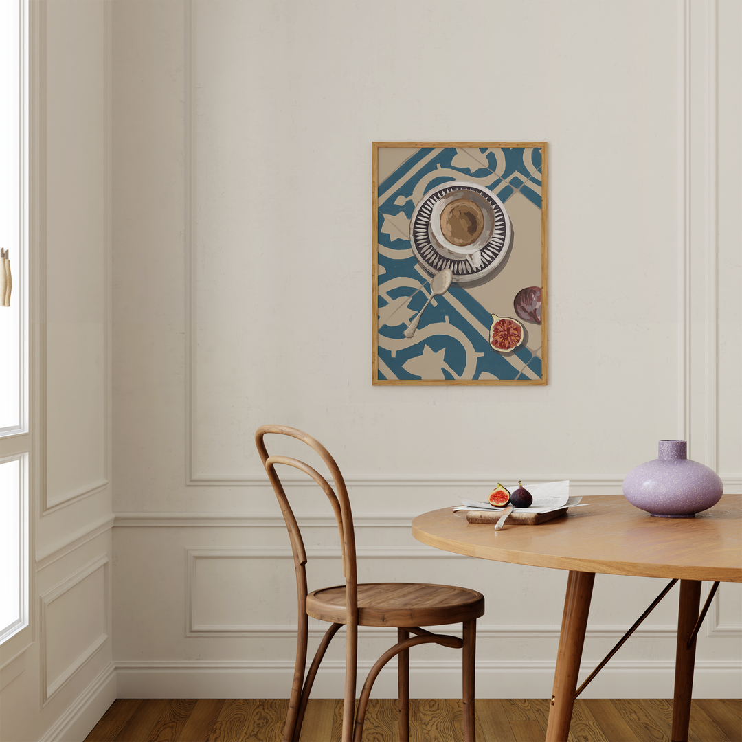 A Coffee Dream Wall Art,gallerywalll,diningroom,timber border