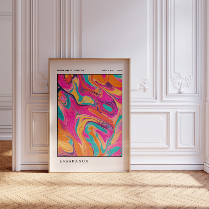 Abundance Retro Aura Poster,hallway,timber border