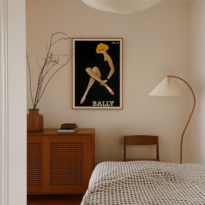 Bally Blonde Woman 1982 Vintage Wall Art,bedroom,timber border.