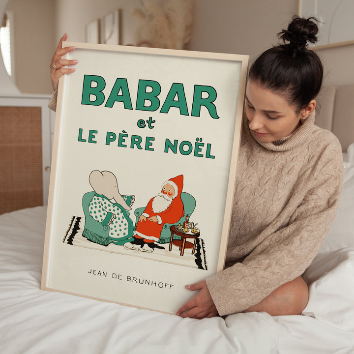 Babar at Christmas,bed room,,timber border