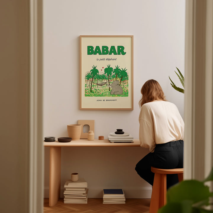 Babar in Nature Beige,study,timber border