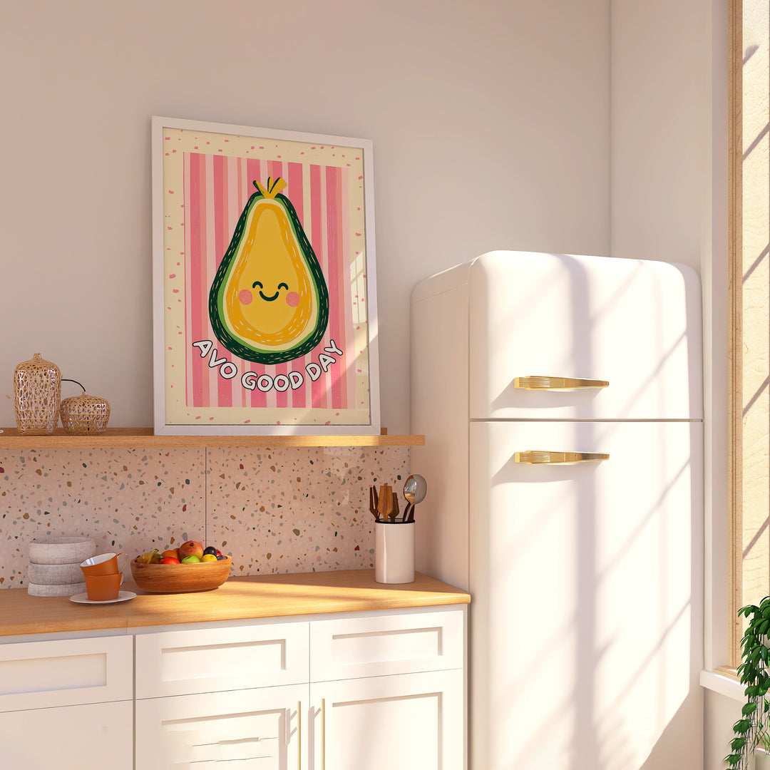 Avo Good Day Kitchen Wall Art,kitchen,white border