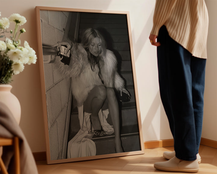 Kate Moss Feminist Photograph Wall Art Print,gallery wall,timber border