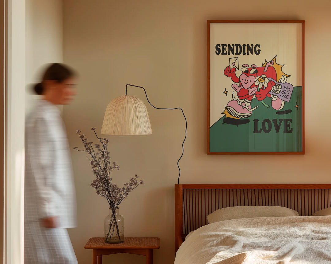 Sending Love Mail by Violetta Derlemenko,bedroom,timber border