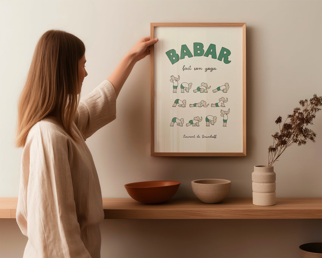 Babar Does Yoga,bedroom,livingroom,timber border