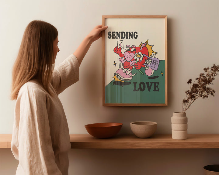 Sending Love Mail by Violetta Derlemenko,bedroom,timber border