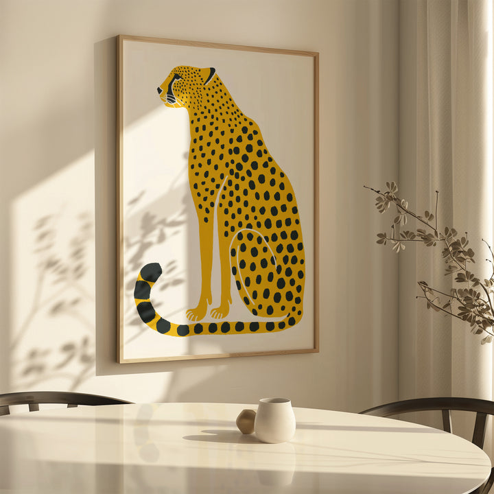 Patient Leopard Childrens Art,dining room,study,timber border