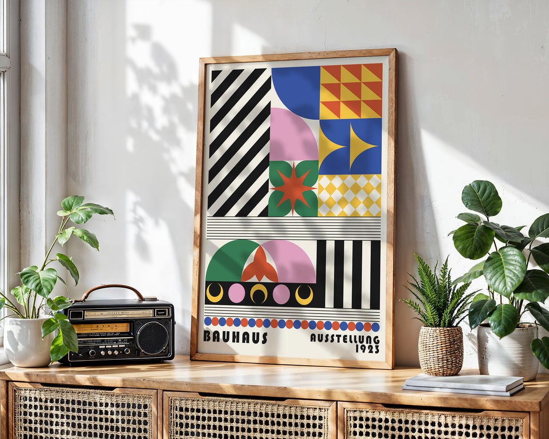 Bauhaus Retro Maze Coloured Patterns