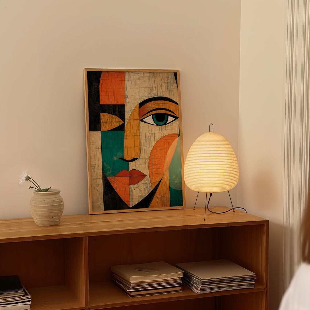 The Quiet Muse Print,gallery wall,timber border