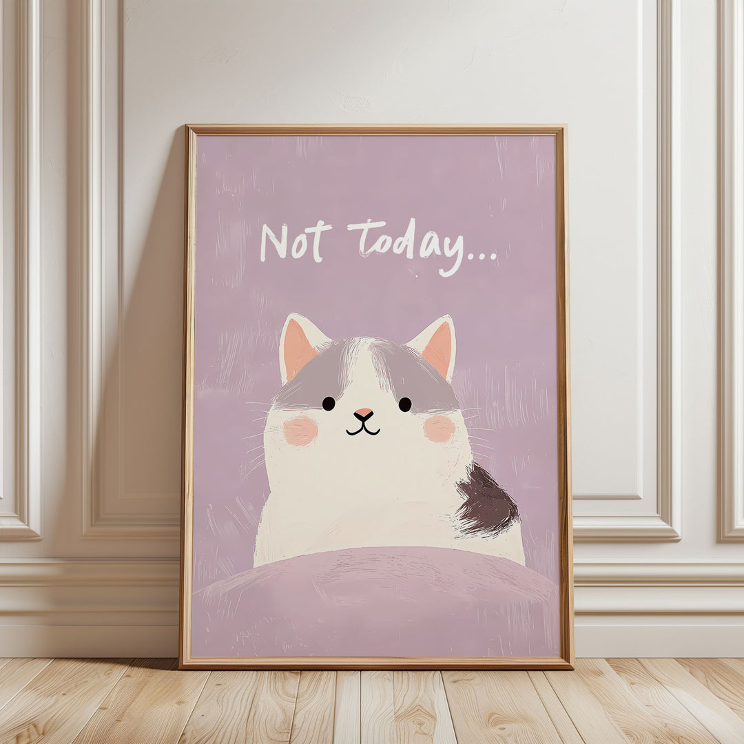 Not Today Cat,gallery wall,timber border