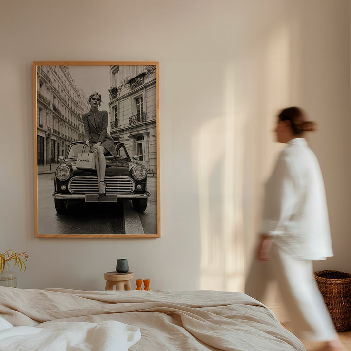 Chanel Street Fashion Car Vintage Photo,bedroom,timber border