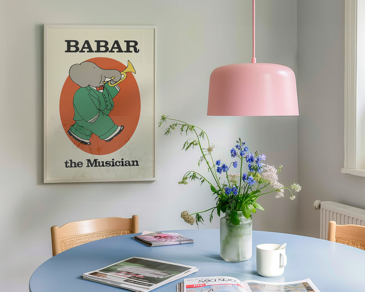 Babar the Musician,livingroom,kitchen,timber border