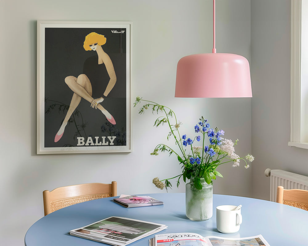 Bally Blonde Woman 1982 Vintage Wall Art,dining room,kitchen,timber border.