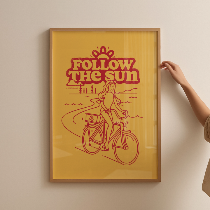 Barbie Follow The Sun Retro Wall Art Print