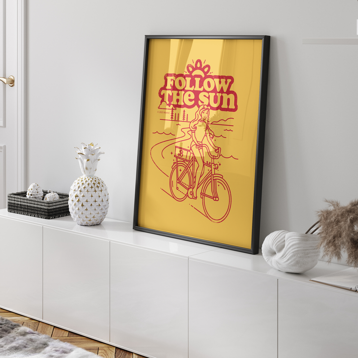 Barbie Follow The Sun Retro Wall Art Print