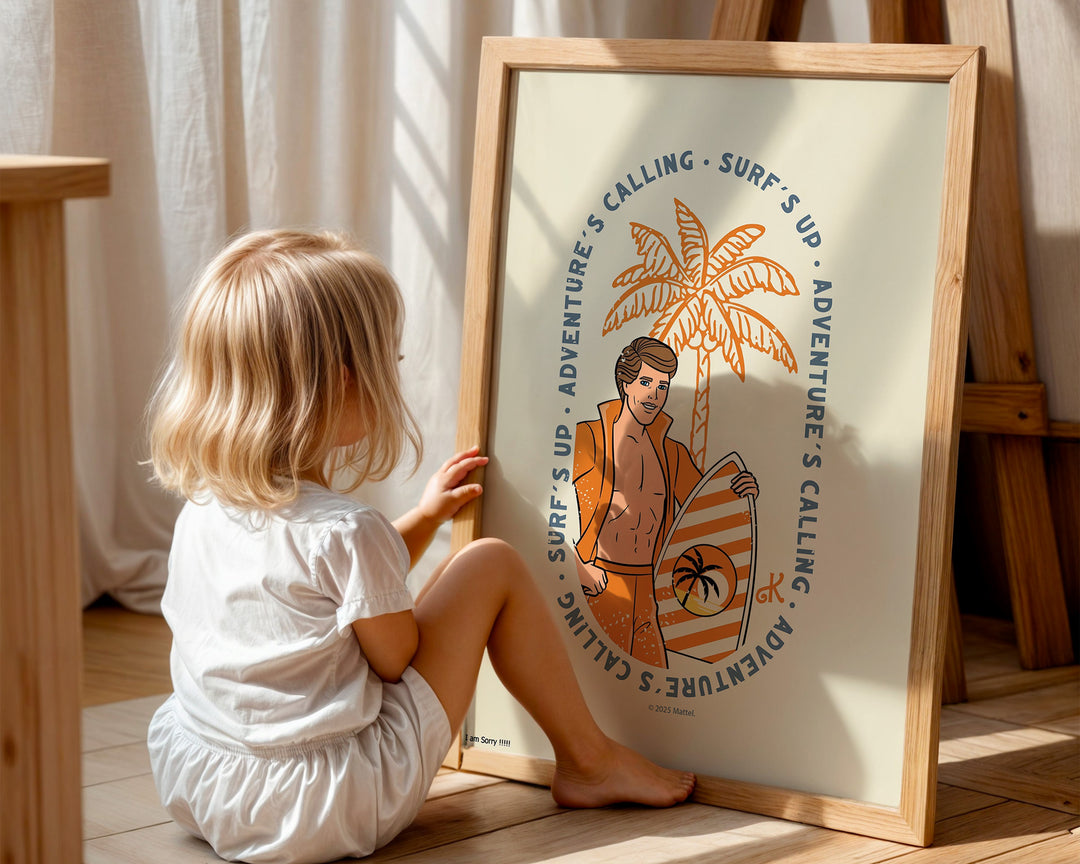 Barbie Adventures Calling Surfs Up Print