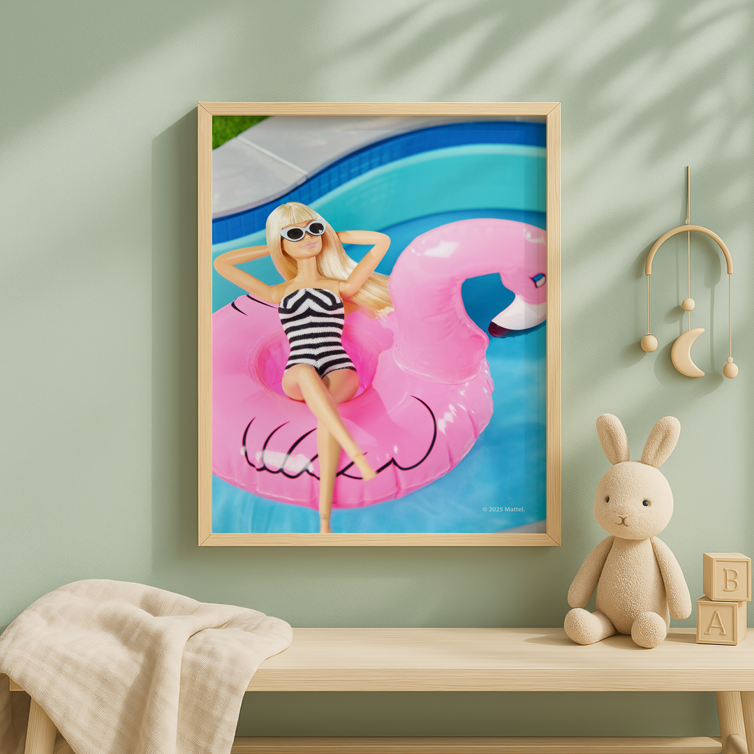 Barbie Pink Palms Print