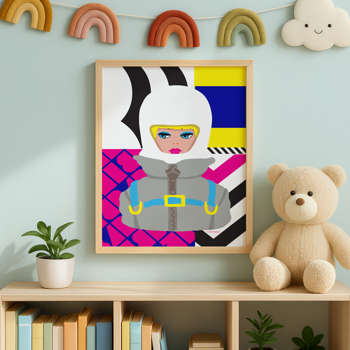 Barbie Pop Art Cubism Wall Art Print