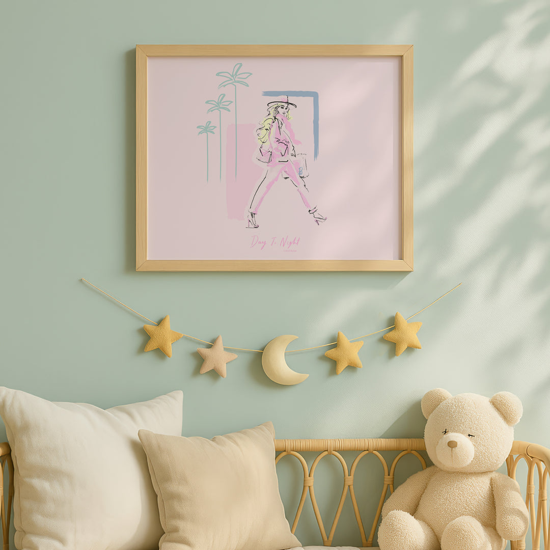 Barbie Day To Night Landscape Wall Art Print