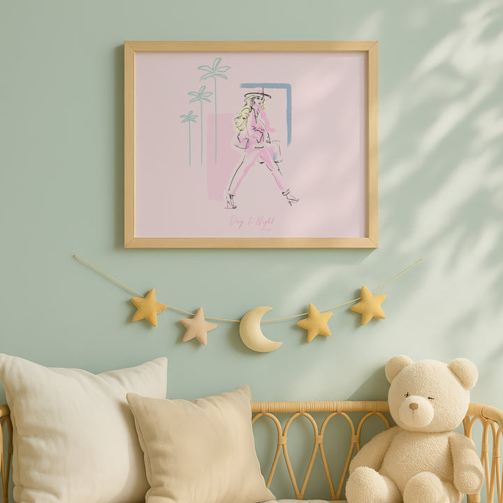 Barbie Day To Night Landscape Wall Art Print