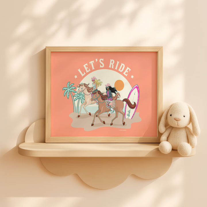 Barbie Lets Ride Landscape Horse Print