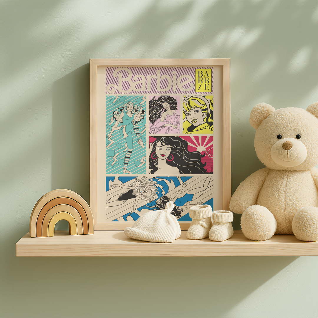 Barbie Retro Comic Print