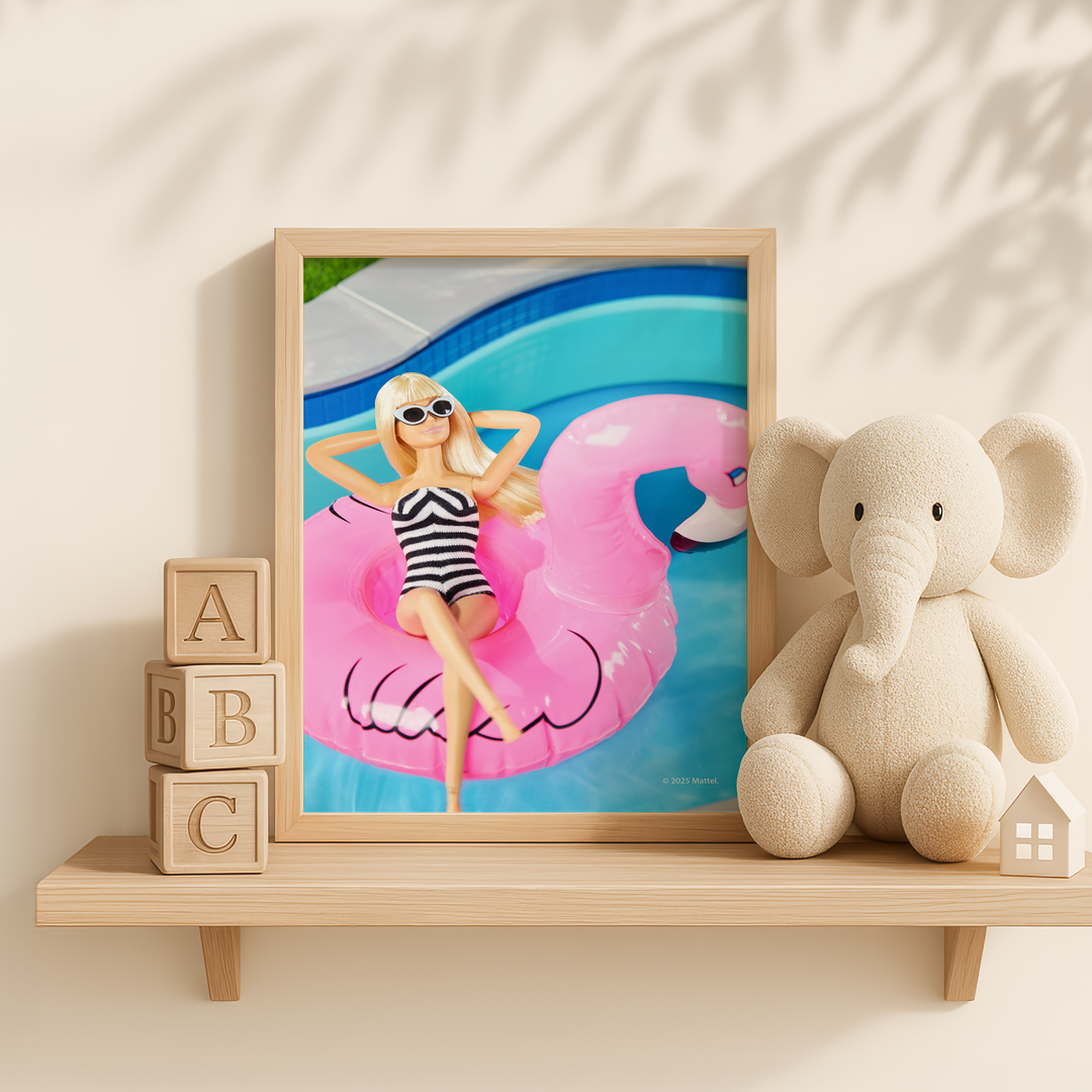 Barbie Pink Palms Print