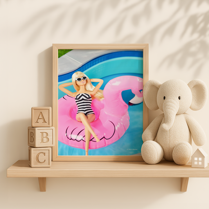 Barbie Pink Palms Print